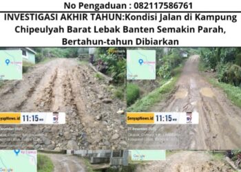 Investigasi Akhir Tahun: Kondisi Jalan di Kampung Chipeulyah Barat Lebak Banten Semakin Parah, Bertahun-tahun Dibiarkan
