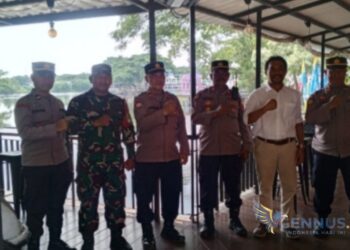 Sinergi TNI-Polri Hadir Memberikan Rasa Aman Saat Liburan di Grand Splash Water Park Setu