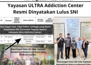 Yayasan ULTRA Addiction Center Resmi Dinyatakan Lulus SNI