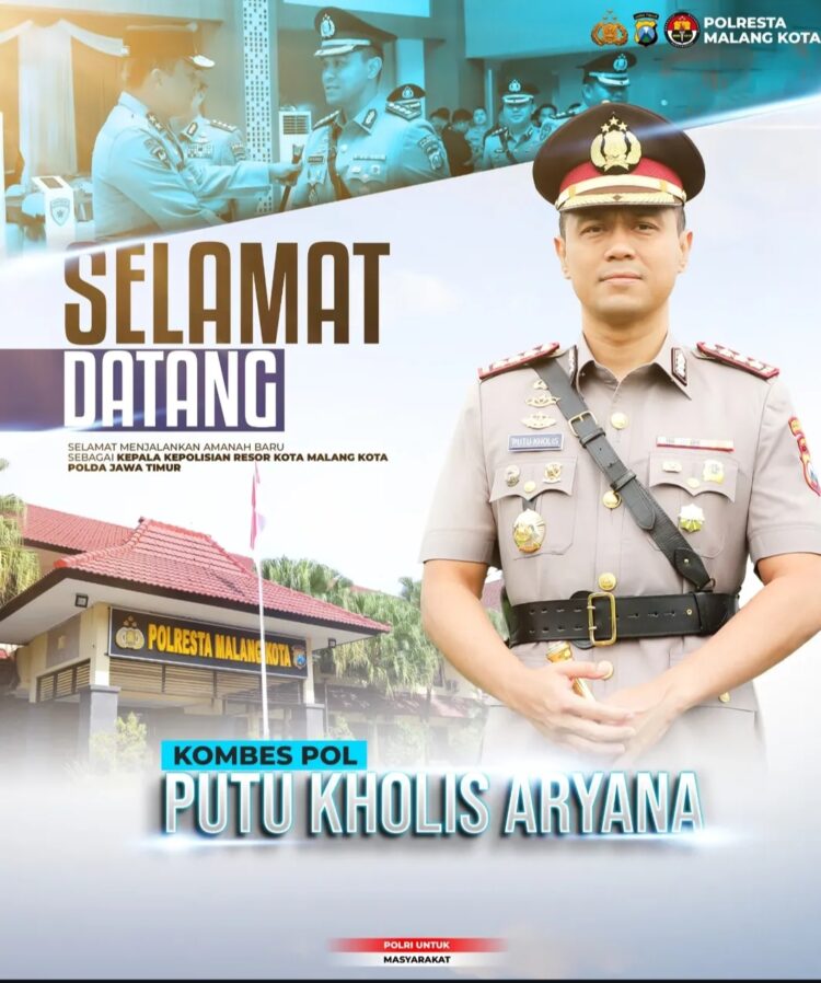 Kombes Pol Putu Kholis Aryana Resmi Menjadi Kapolresta Malang Kota