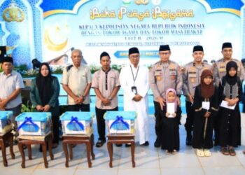 Pembangunan SMA Kemala Taruna Bhayangkara Bogor Capai 60 Persen, Polri Gelar Buka Puasa Bersama Warga Gunung Sindur