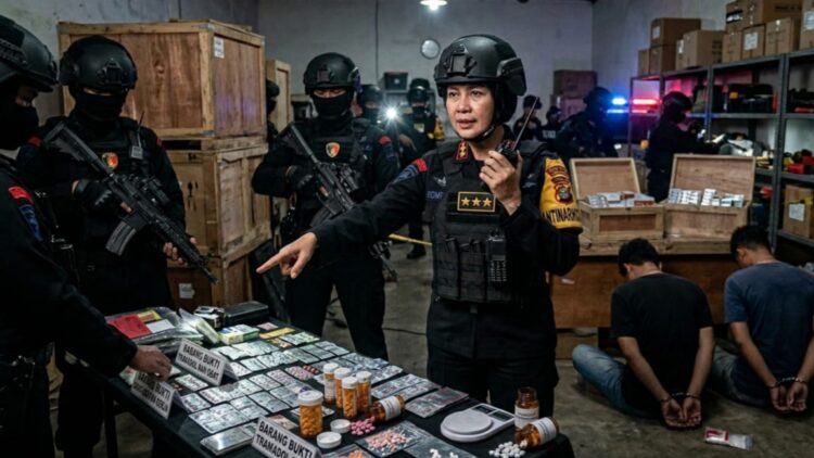 Operasi Senyap! “Bunda Sumarni” Sikat Peredaran Obat Keras di Cikarang