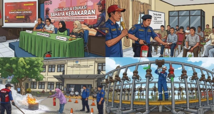 Ancaman Nyata! Pertamina EP Turun Tangan Latih 207 Warga Tarakan Hadapi Kebakaran