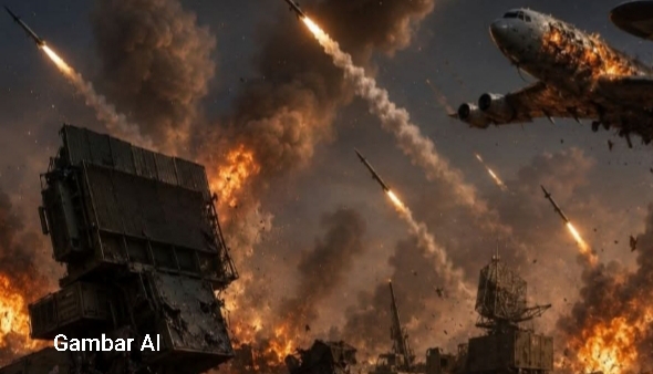 Serangan Iran Hancurkan 228 Aset Strategis AS di Kawasan Timur Tengah