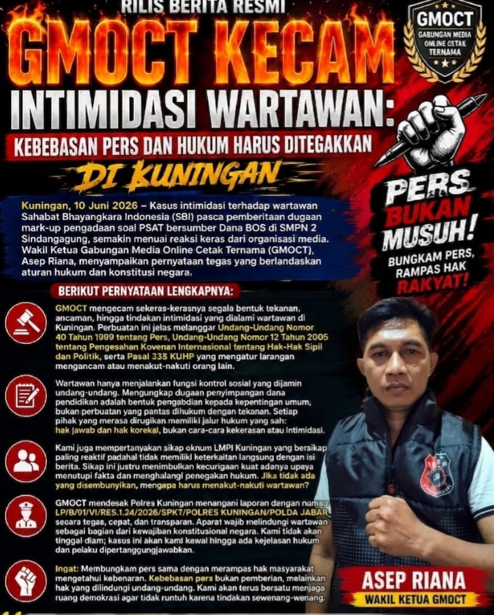 GMOCT Kecam Intimidasi Wartawan: Kebebasan Pers dan Hukum Harus Ditegakkan di Kuningan