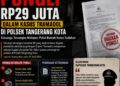 Keluarga Tersangka Obat Keras Lapor Dugaan Pungli Rp29 Juta di Polsek Tangerang Kota