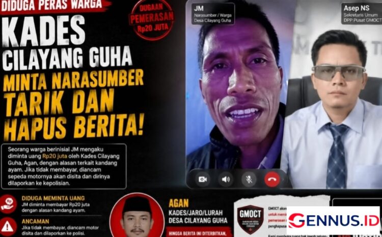 Diduga Peras Warga, Agan Kades Cilayang Guha Minta Narasumber Agar Pemberitaan Dihapus