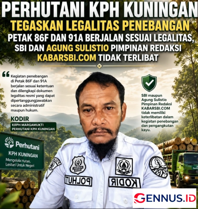 Perhutani KPH Kuningan Tegaskan Legalitas Penebangan di Petak 86F dan 91A “Agung Sulistio Tidak Terlibat”