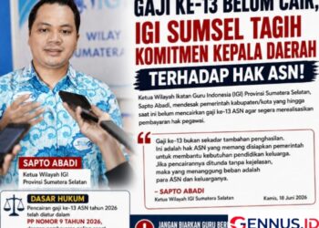 Ketua IGI Sumsel Desak Daerah yang Belum Cairkan Gaji ke-13 ASN, Jangan Abaikan Hak Guru dan Pegawai