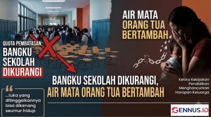 Bangku Sekolah Dikurangi, Air Mata Orang Tua Bertambah