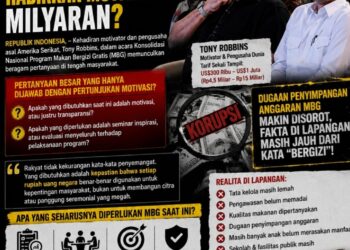 MBG Disorot Publik, Korupsinya Menguat Tajam, Tapi Malah Justru Pemerintah Ini Hadirkan Motivator AS Milyaran?