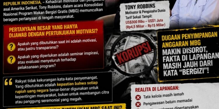 MBG Disorot Publik, Korupsinya Menguat Tajam, Tapi Malah Justru Pemerintah Ini Hadirkan Motivator AS Milyaran?