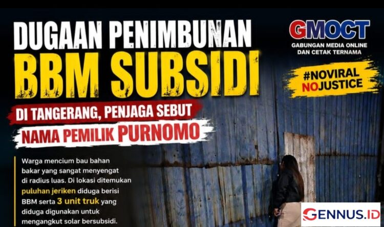 Dugaan Penimbunan BBM Subsidi di Tangerang, Penjaga Sebut Nama Pemilik Purnomo