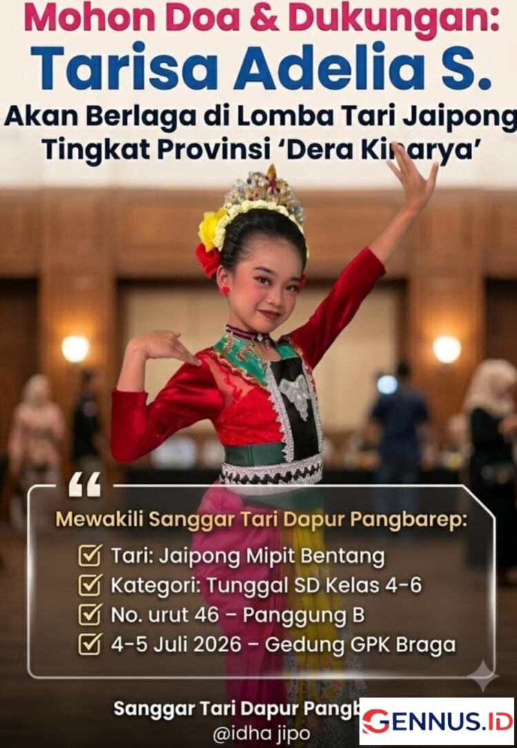 Tarisa Adelia S. Wakili Sanggar Dapur Pangbarep di Lomba Tari Jaipong Tingkat Provinsi “Dera Kinarya”