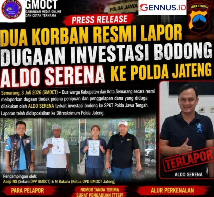 Dua Warga Korban Aldo Serena Resmi Lapor Dugaan Penipuan Investasi Bodong ke Polda Jateng