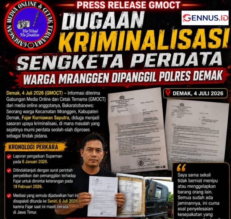 Dugaan Kriminalisasi Sengketa Perdata, Warga Mranggen Dipanggil Polres Demak