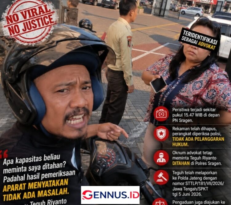Teguh Riyanto Soroti Dugaan Sikap Oknum Advokat di PN Sragen: “Mengapa Minta Saya Ditahan Padahal Tak Ada Masalah Hukum?”