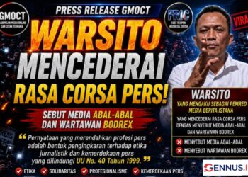 Pernyataan Warsito di Media Sosial Tuai Sorotan, GMOCT Tegaskan Pentingnya Etika Pers dan Penghormatan terhadap Kemerdekaan Pers