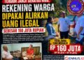 Tergiur Janji Seratus Ribu, Rekening Warga Dipakai Alirkan Uang Ilegal Sebesar 160 Juta Rupiah
