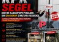 KPK Lakukan Penyegelan Kantor Kadis DPUPR Pemalang dan Dua Rumah di Mutiara Residence