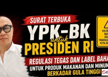 Surat Terbuka YPK-BK untuk Presiden RI: Muh Yusuf, SE., SH., MH., Minta Regulasi Tegas dan Label Bahaya untuk Produk Makanan dan Minuman Berkadar Gula Tinggi