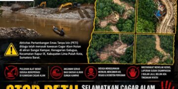 Tambang Emas Ilegal Merambah Cagar Alam di Sungai Kampar, GMOCT Minta Penegak Hukum Bertindak Tegas