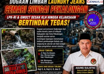 Kantongi Bukti Foto dan Video, Dugaan Limbah Laundry Jeans Cemari Sungai Pekalongan, LPK-RI dan GMOCT Desak KLH, Polri Hingga Kejaksaan Bertindak Tegas!