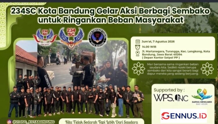 234SC Kota Bandung Gelar Aksi Berbagi Sembako untuk Ringankan Beban Masyarakat