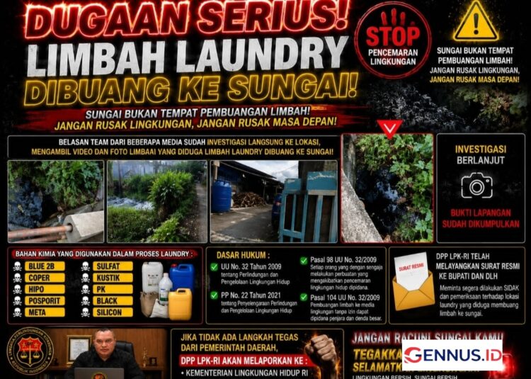 Dugaan Limbah Laundry di Kabupaten Pekalongan Disorot! Belasan Tim Media Turun Investigasi
