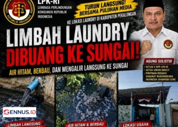 Puluhan Media Saksikan Aliran Limbah Laundry ke Sungai, Agung Sulistio Hubungi Menteri LH: DLH Pekalongan Jangan Tutup Mata!