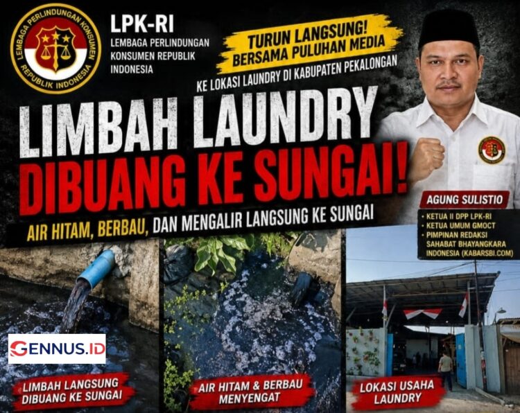 Puluhan Media Saksikan Aliran Limbah Laundry ke Sungai, Agung Sulistio Hubungi Menteri LH: DLH Pekalongan Jangan Tutup Mata!