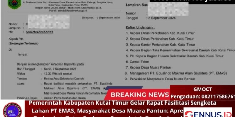 Pemerintah Kabupaten Kutai Timur Gelar Rapat Fasilitasi Sengketa Lahan PT EMAS, Masyarakat Desa Muara Pantun: Apresiasi Meski Terlambat, Tetap Berharap Pemerintah Berpihak pada Keadilan