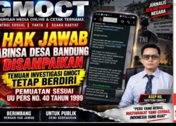 Hak Jawab Babinsa Desa Bandung Disampaikan, Temuan Investigasi GMOCT Tetap Berdiri – Pemuatan Sesuai UU Pers No. 40 Tahun 1999