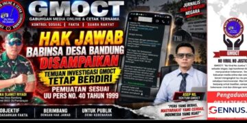 Hak Jawab Babinsa Desa Bandung Disampaikan, Temuan Investigasi GMOCT Tetap Berdiri – Pemuatan Sesuai UU Pers No. 40 Tahun 1999