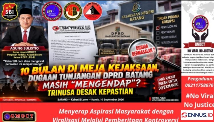 10 Bulan di Meja Kejaksaan, Dugaan Tunjangan DPRD Batang Belum Jelas? TRINUSA & GMOCT Desak Kepastian
