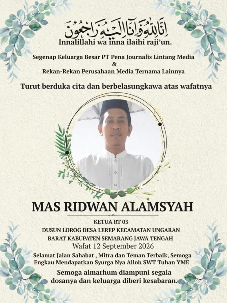 Berita Duka: Mas Ridwan Alamsyah Ketua RT 03 Berpulang, PT Pena Journalis Lintang Media dan Perusahaan Media Ternama Turut Bela Sungkawa