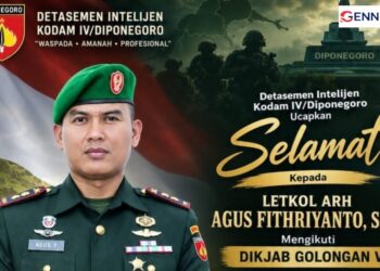 Detasemen Intelijen Kodam IV/Diponegoro Ucapkan Selamat kepada Letkol Arh Agus Fithriyanto, S.A.P., Mengikuti Pendidikan Jabatan Golongan V