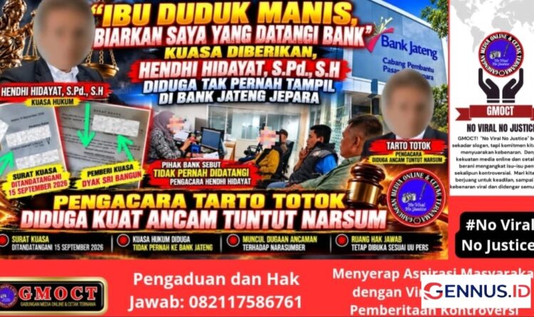 Pengacara Hedhi Hidayat S.Pd.,S.H yang Diberi Kuasa Diduga Tak Pernah Tampil di Bank Jateng Mendampingi Masalah Kliennya, Dyah Sri Bangun